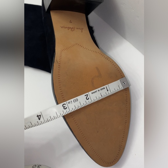 Sam Edelman Black Suede Zip Block Heel Bootie Size 7 - Picture 3 of 13